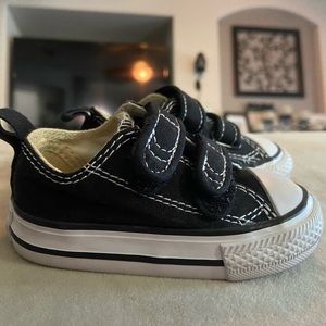 Toddler Velcro Black Converse Size 3
